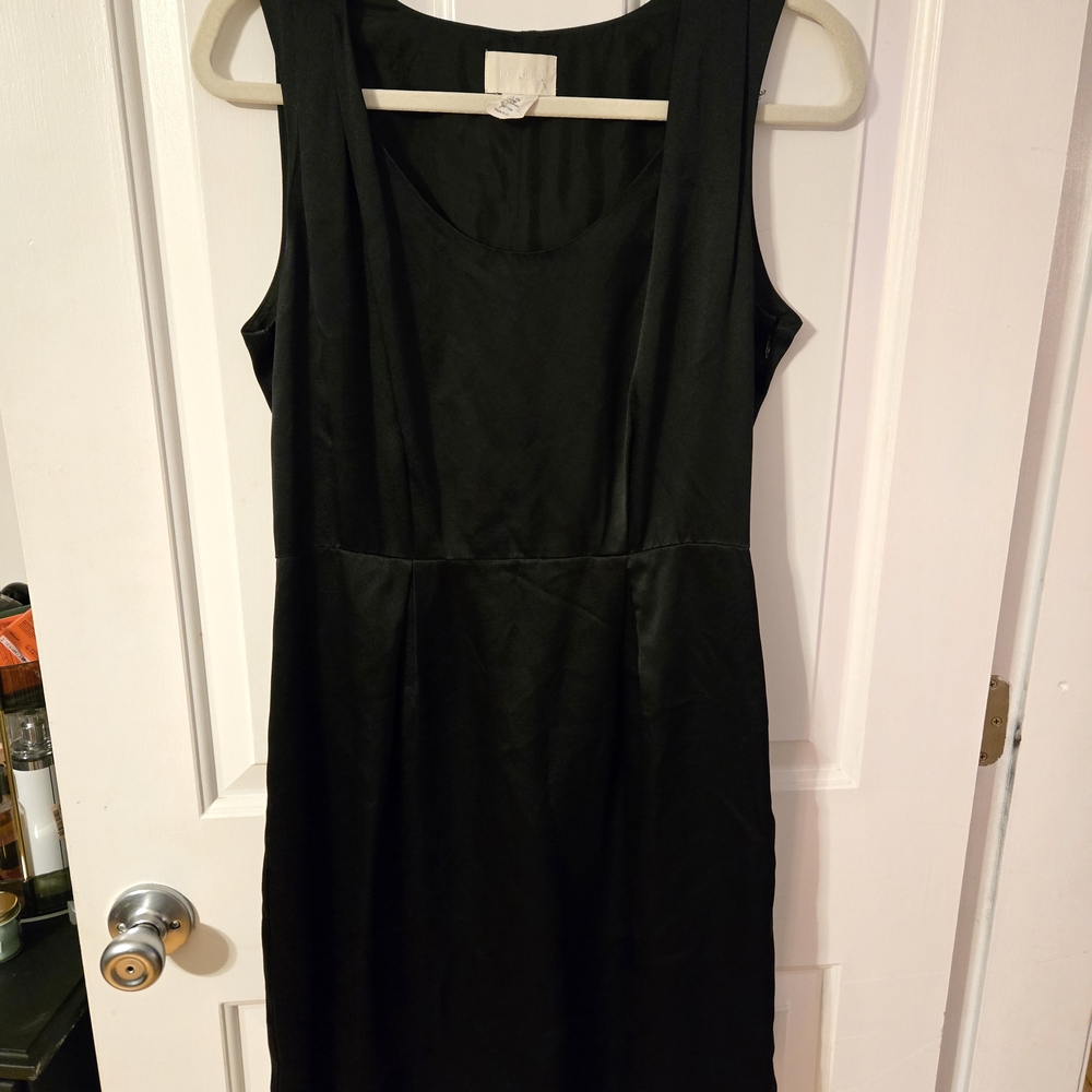 Elegant J. Crew Black Sleeveless Silk Dress